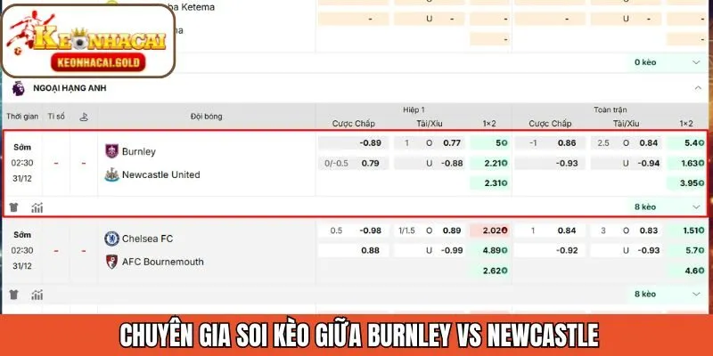 Nhận định từ chuyên gia về Burnley vs Newcastle